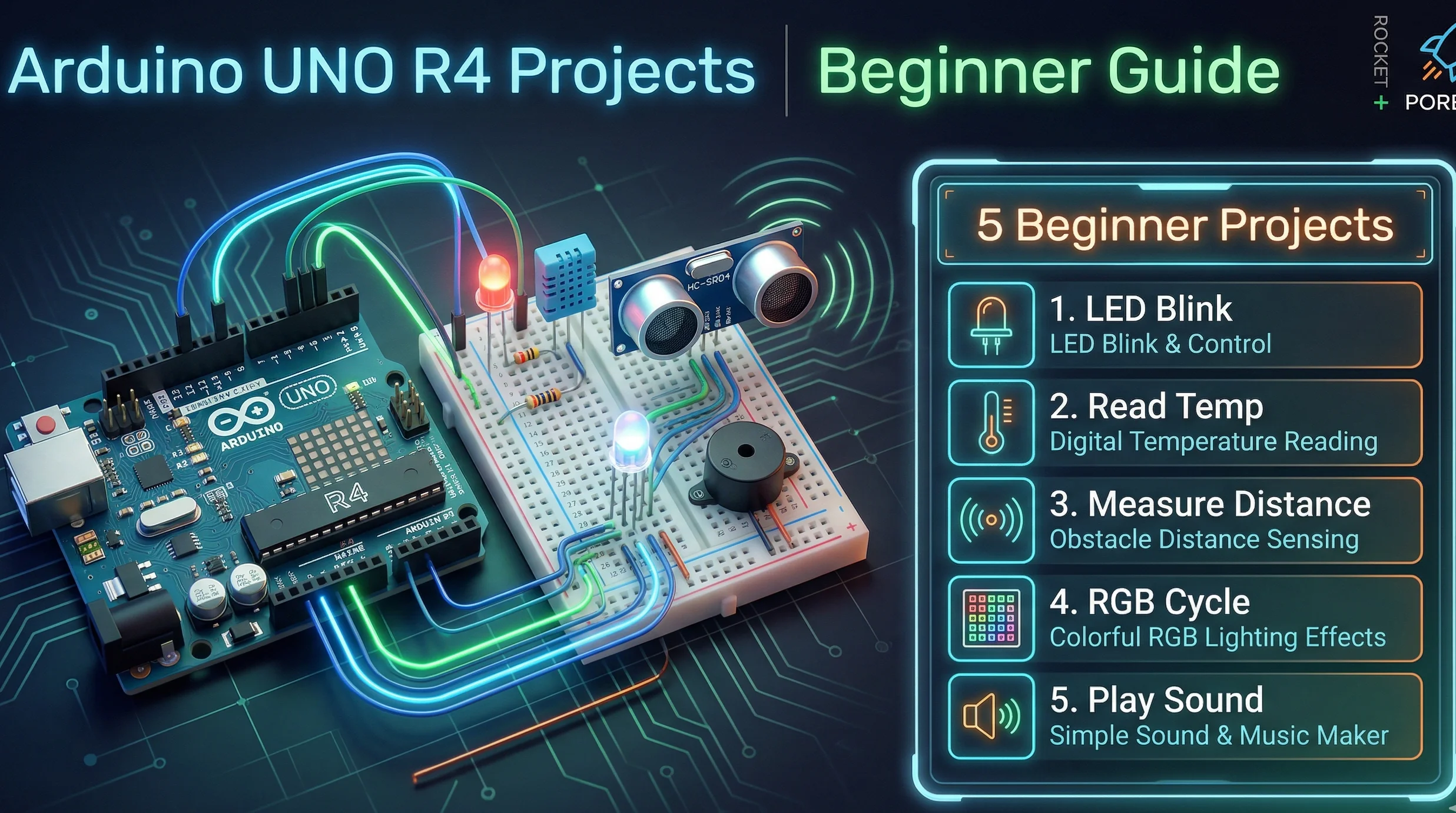 5 Fun Arduino UNO R4 Projects for Beginners: Complete Step-by-Step Guide