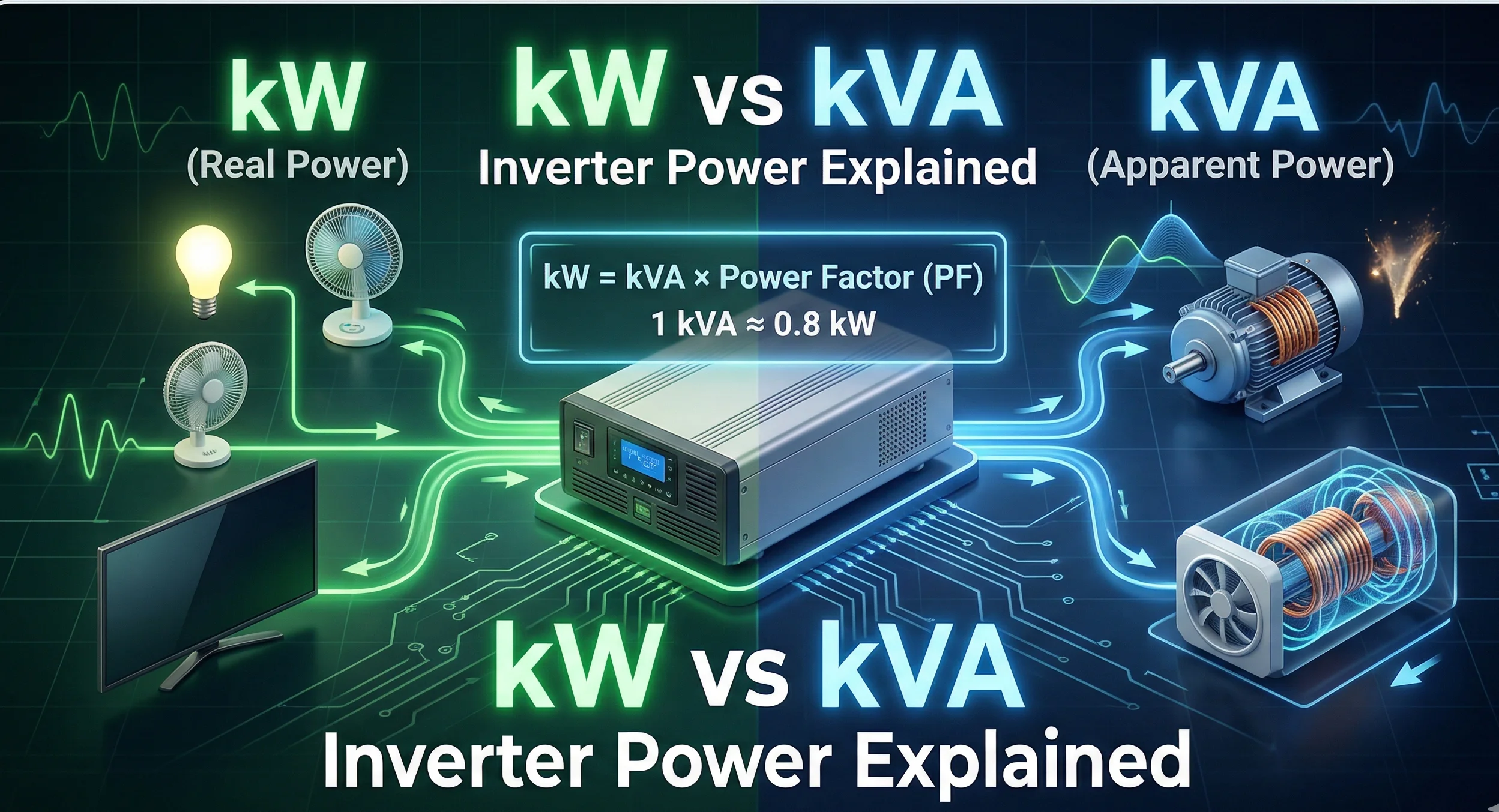 Difference between kW and kVA in an Inverter System