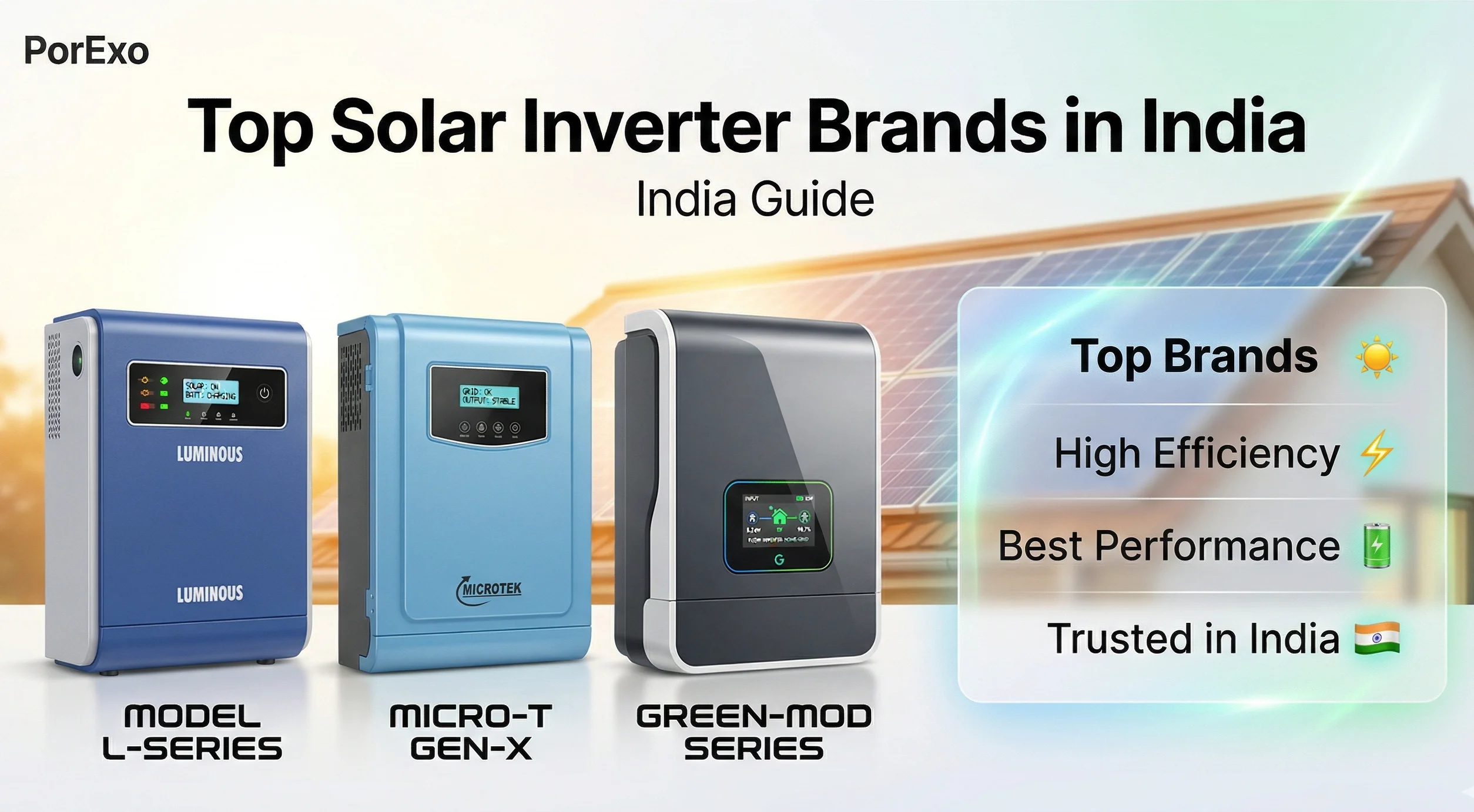 भारत में सबसे अच्छे सोलर इन्वर्टर ब्रांड (आसान गाइड)