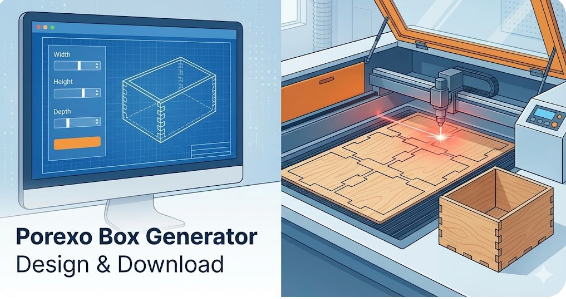 Box Size Generator Ultimate Laser Box Generator - SVG, DXF & G-Code Maker | Porexo